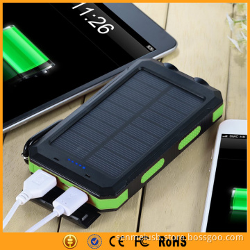 Portable Dual USB Solar Power Bank Case for IOS Android Mobile Phones
